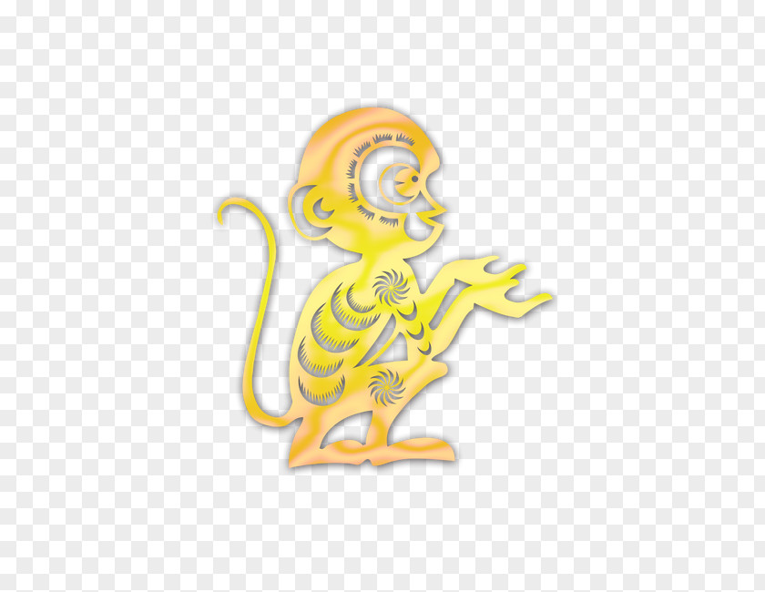 Golden Monkey Adhesive Tape Illustration PNG