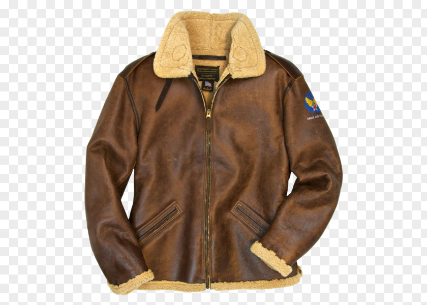 Jacket Flight Shearling Sheepskin A-2 PNG