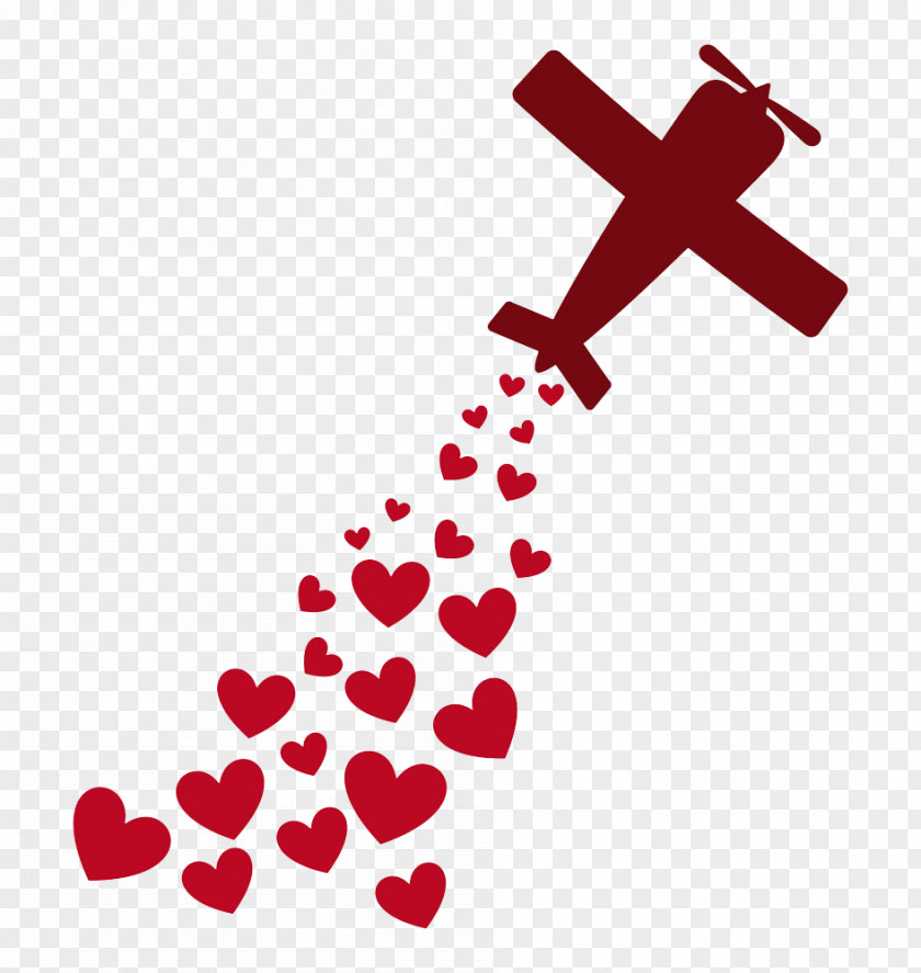Plane And Love Photos Airplane Heart Romance PNG