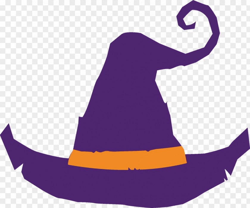 Silhouette Costume Accessory Witch Hat Halloween PNG