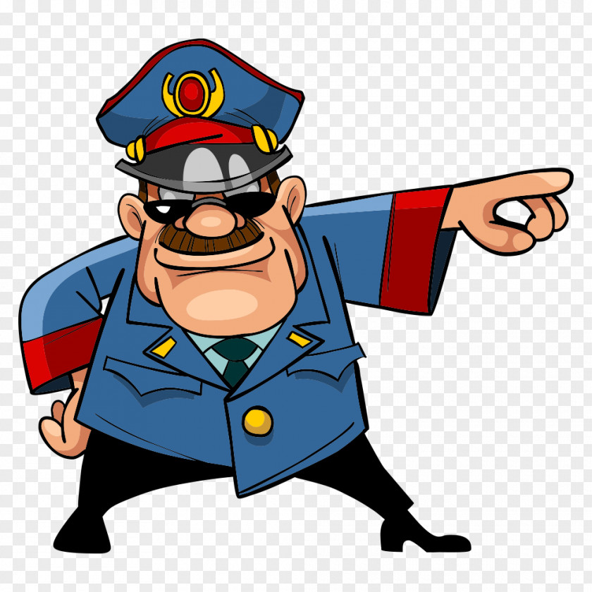 Vector Police Cartoon Officer Stock Illustration PNG