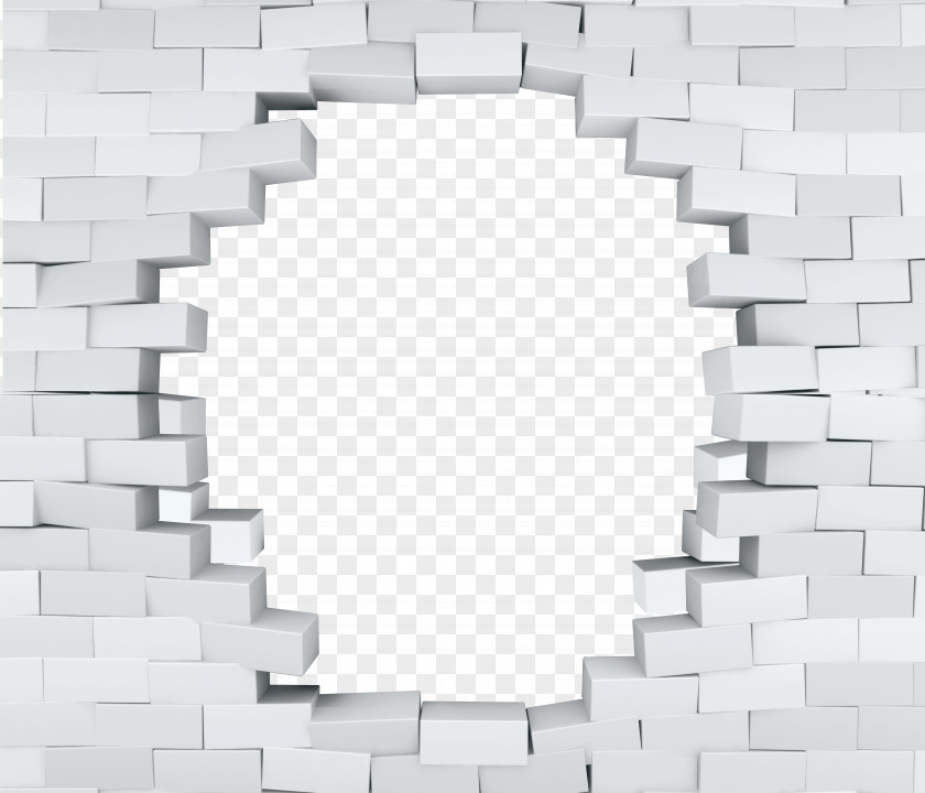 3D Brick Wall Poster PNG