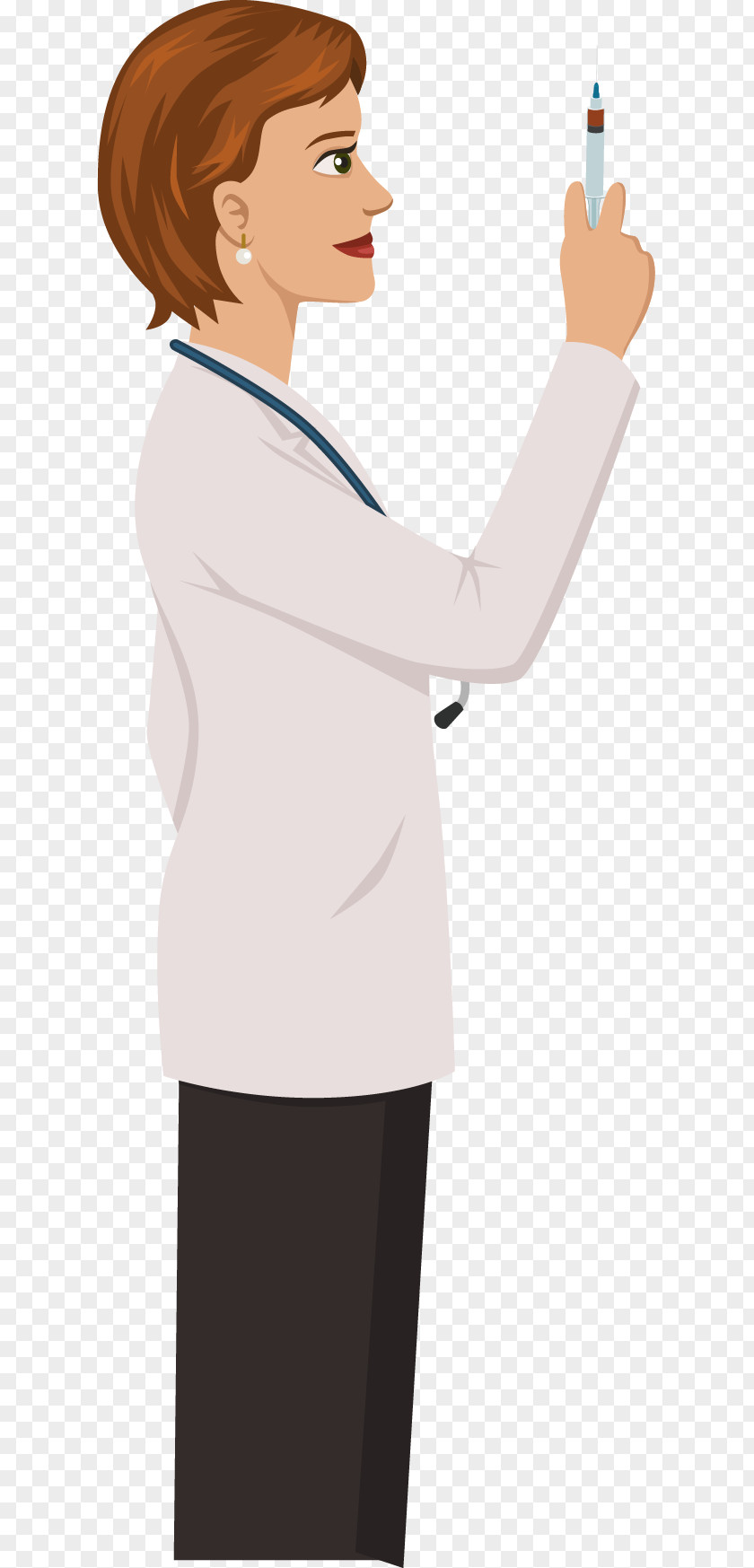 Cartoon Female Doctor Injections Physician Illustration PNG
