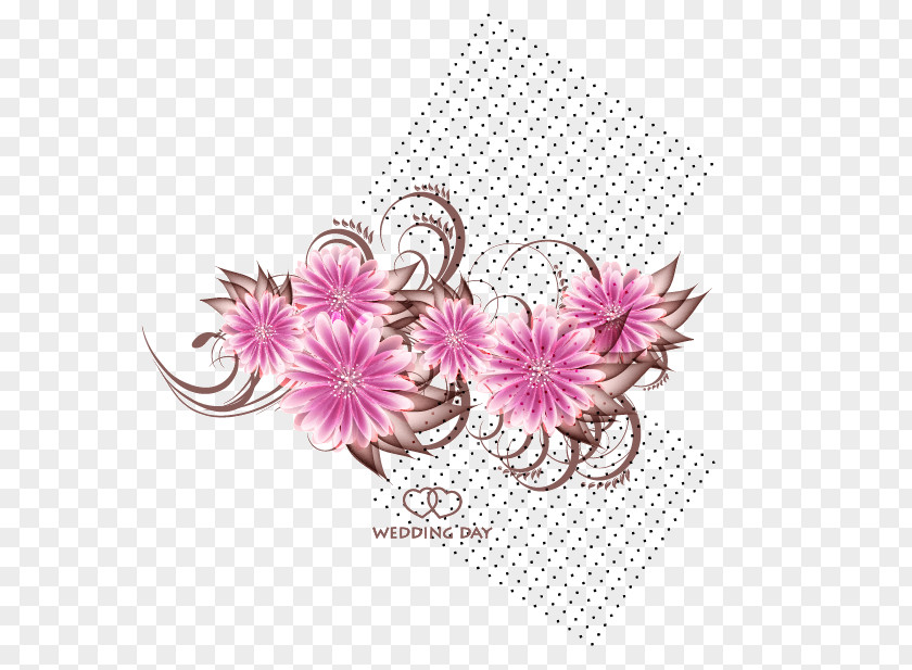 Floral Pattern Design Flower Wedding Invitation PNG