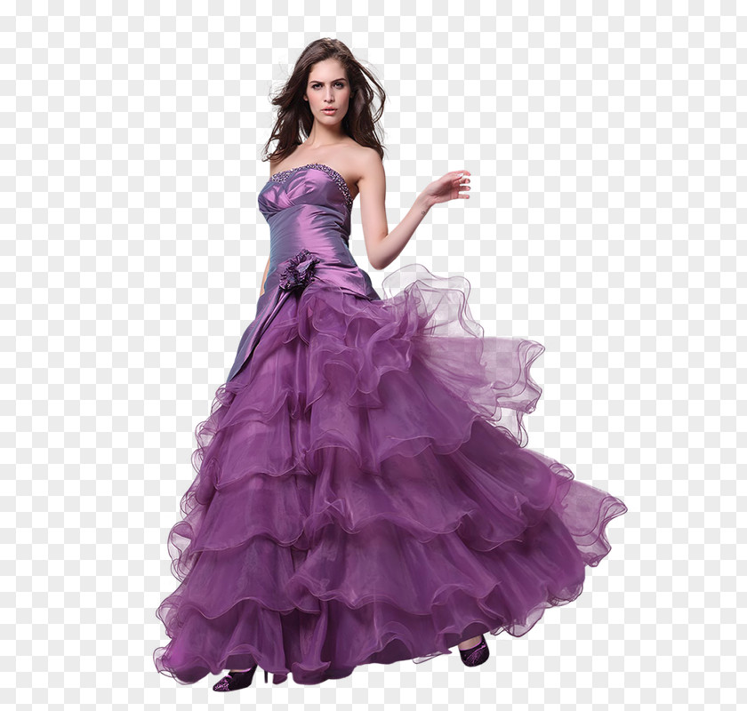 Formal Wear Women Wedding Dress Quinceañera Ball Gown Prom PNG