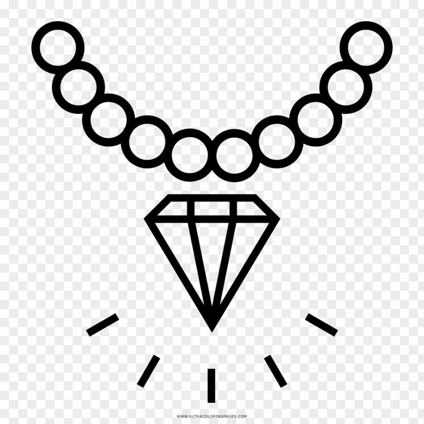 Jewellery Earring Necklace Diamond Coloring Book PNG
