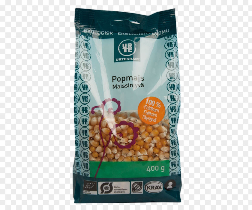 Popcorn Organic Food Maize Tilltugg Urtekram PNG