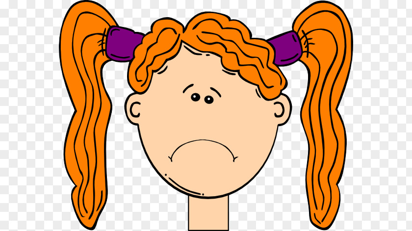 Sad Cliparts Long Hair Blond Clip Art PNG