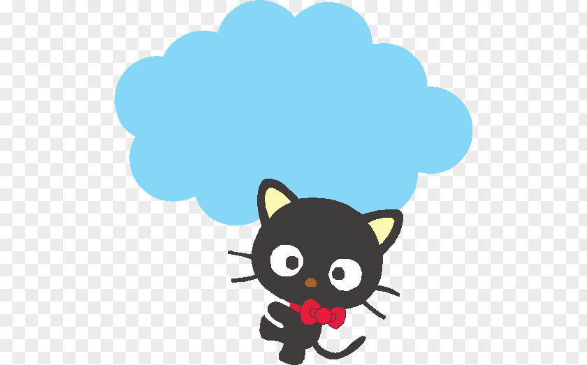 Clouds And Small Black Cat Cartoon Whiskers Hello Kitty Clip Art PNG