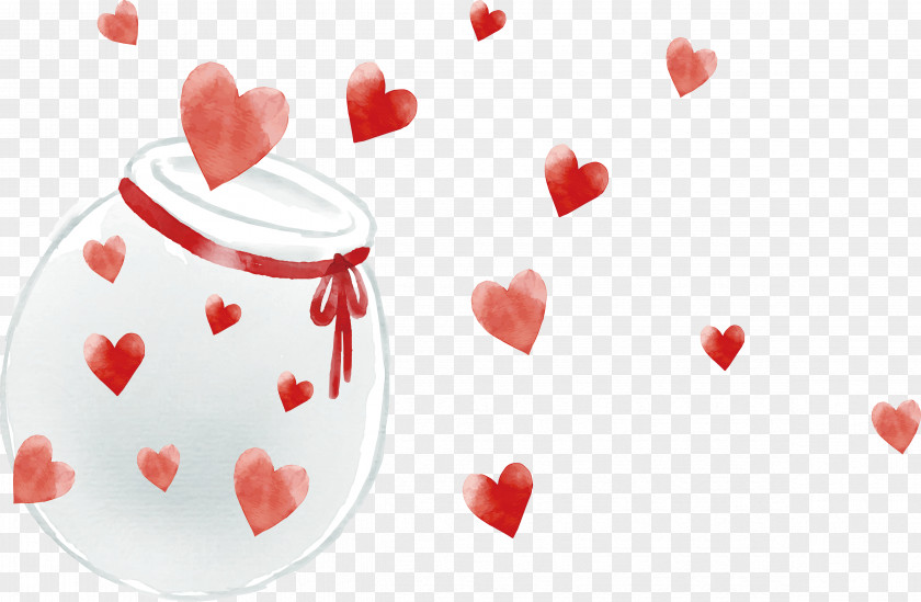Hand Painted Love Bottle Download Icon PNG