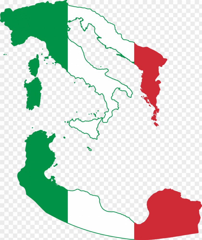 Italy Flag Of Italian Empire Map PNG