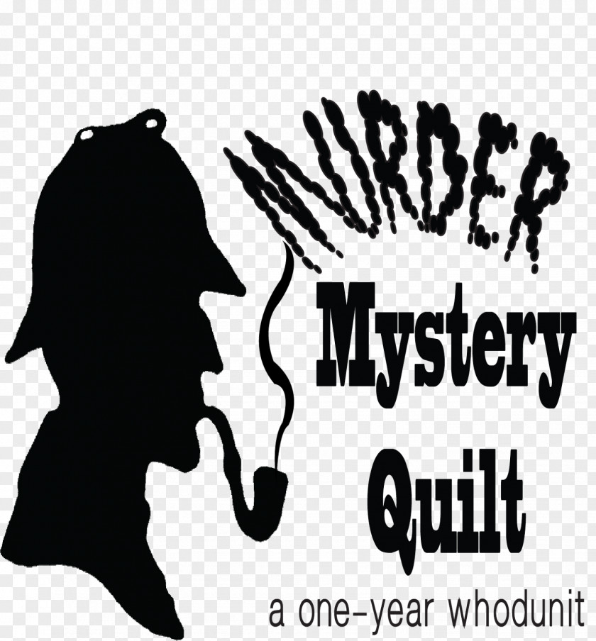 Murder Quilt Logo Sewing Mystery Brand PNG