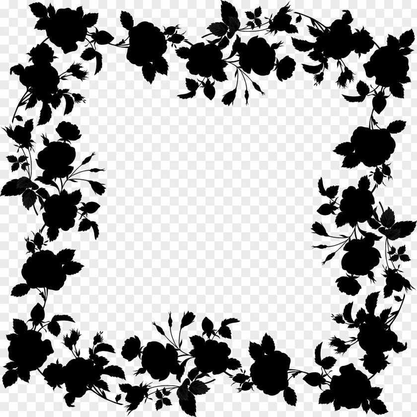 Pattern Floral Design Font Silhouette PNG