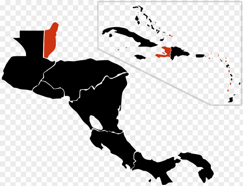 America United States Panama Caribbean Blank Map PNG