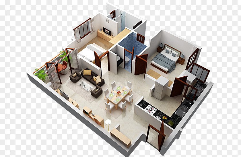 Apartment Shriram Sameeksha House Plan Floor PNG