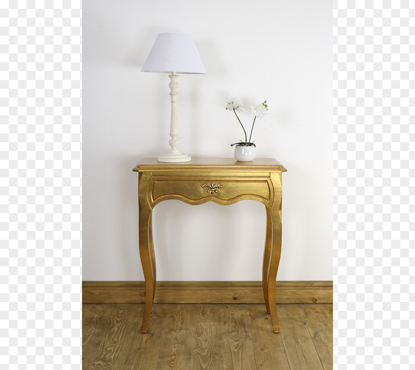 Gold Table Bedside Tables Drawer Mirror Pier PNG