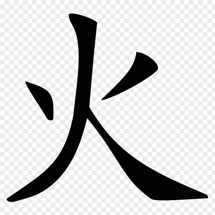 Japanese Stroke Order Chinese Characters Fire PNG