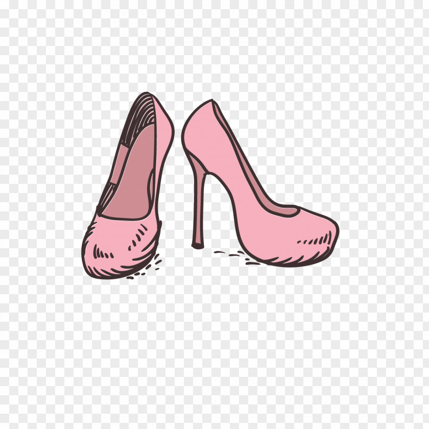 Pink High Heels High-heeled Footwear Shoe Clip Art PNG