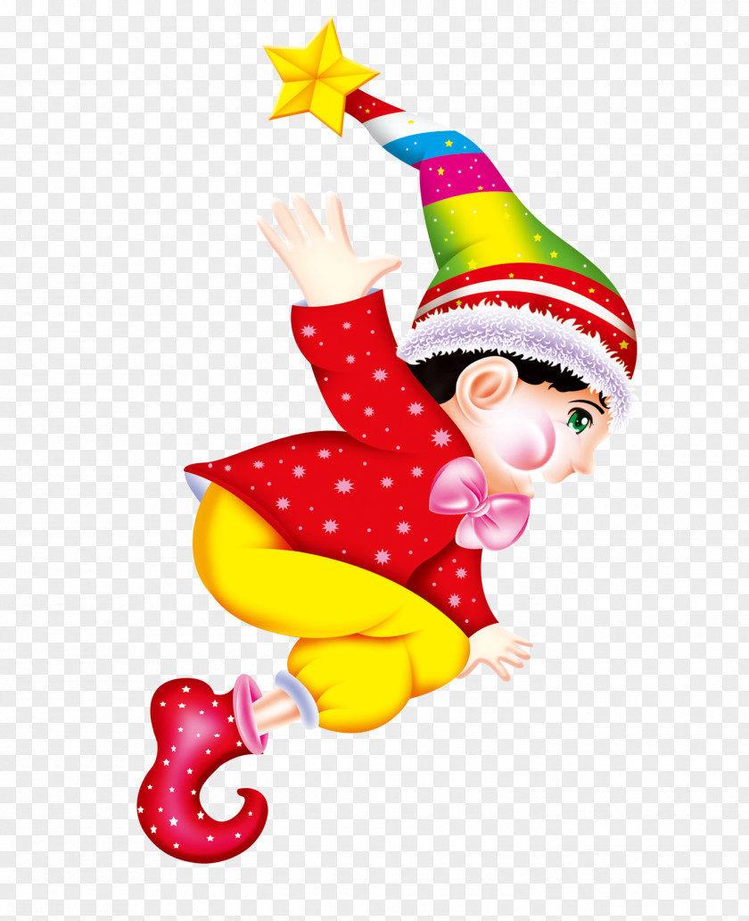 Red Doll Christmas Clown PNG