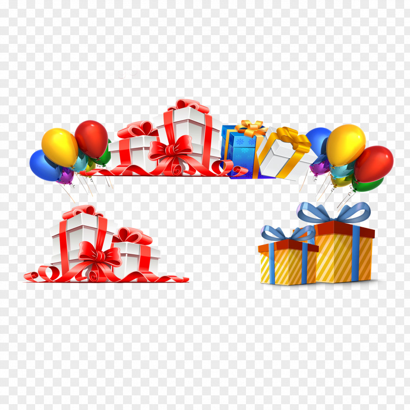 Balloon Gift Box PNG gift box clipart PNG