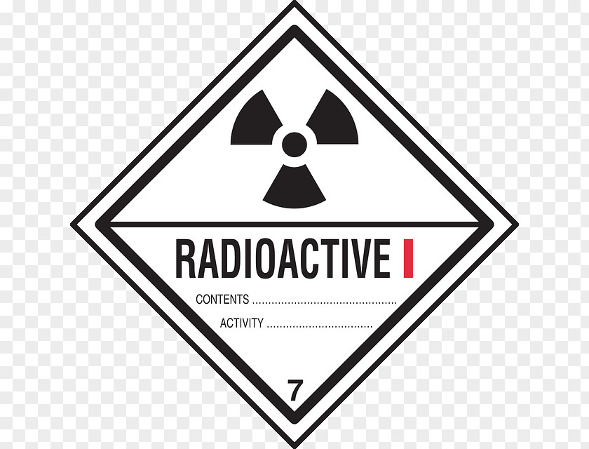 Classified Label Dangerous Goods HAZMAT Class 7 Radioactive Substances Adhesive Transport PNG