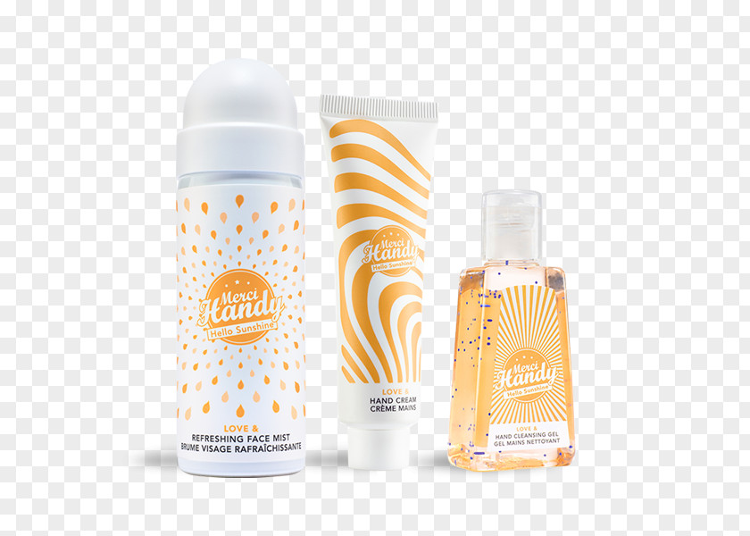 Hello Sunshine Merci Handy Cream Lotion Perfume Gel PNG
