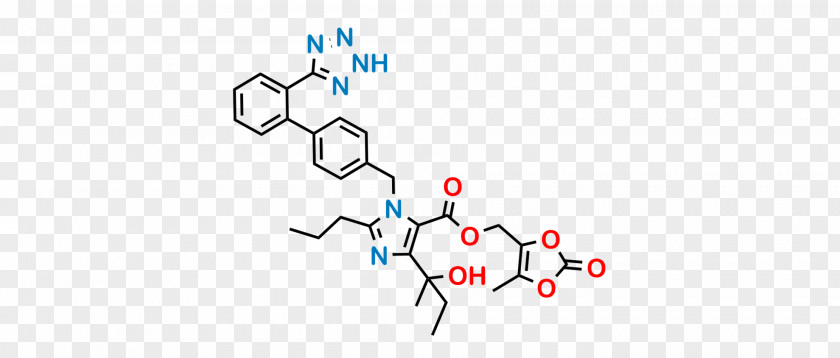 Olmesartan Isopropile Tetrazole Methyl Group PNG