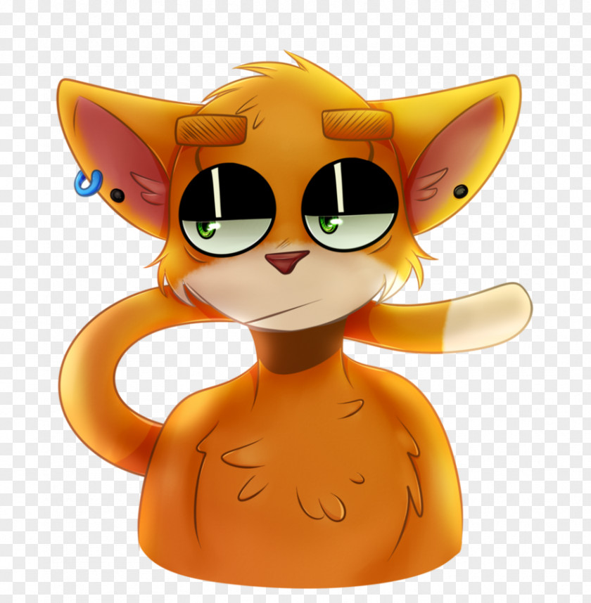 Painted Cat Whiskers Figurine PNG