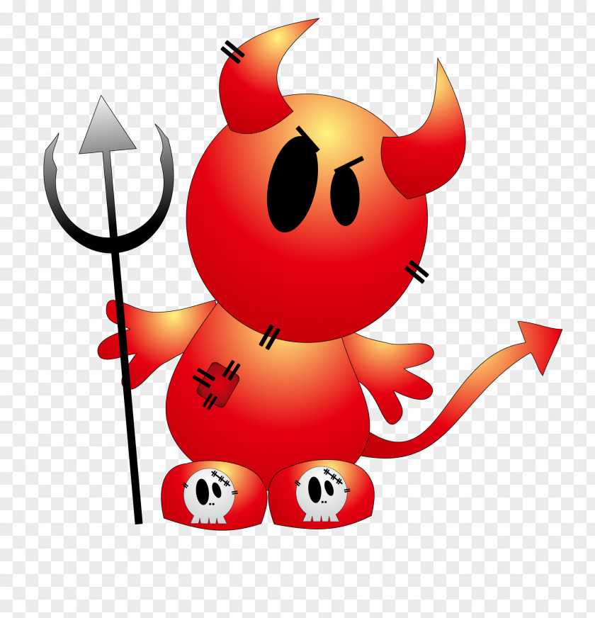 Red Devil Halloween Clip Art PNG
