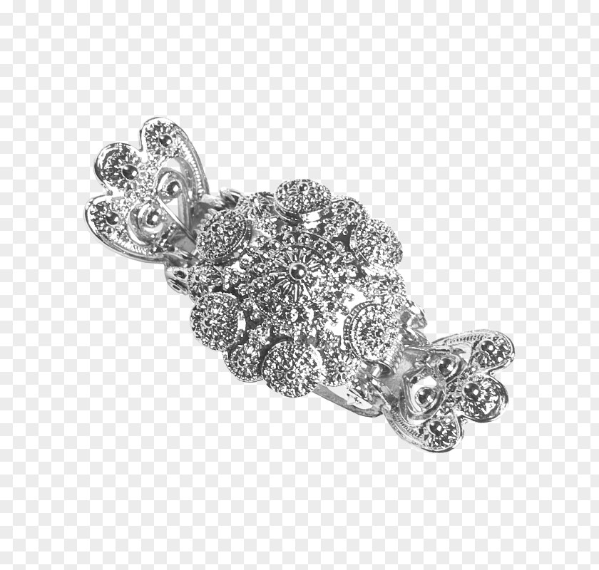 Silver Brooch Bling-bling Body Jewellery PNG