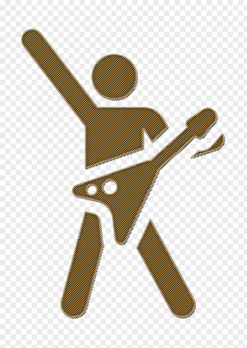 Orchestra Icon Electric Guitar Musician Human Pictograms PNG
