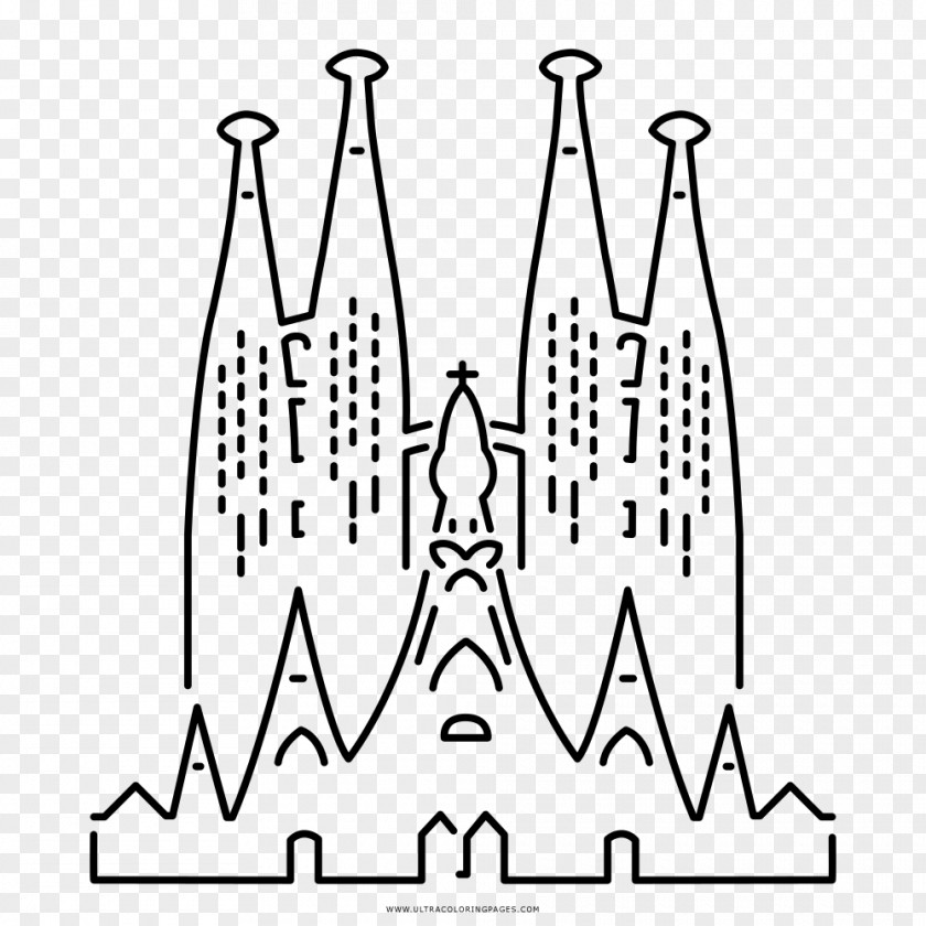 Sagrada Família Casa Milà Park Güell Drawing Coloring Book PNG