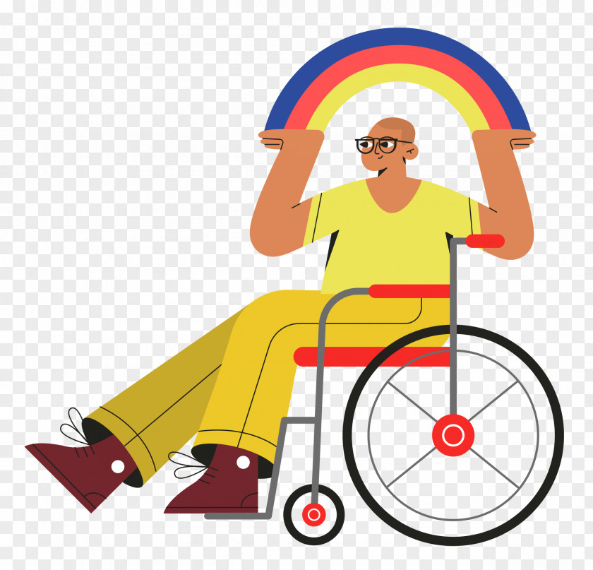 Sitting On Wheelchair PNG