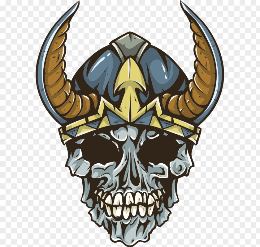 Skull Horn Viking Clip Art PNG