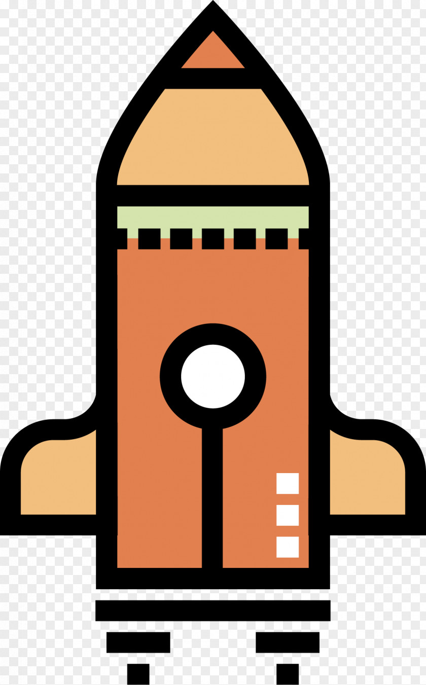 Pencil Head Rocket Icon PNG