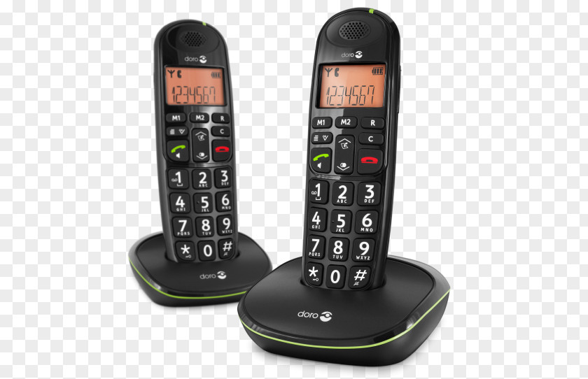 Telephone Fixe Doro PhoneEasy 100w Digital Enhanced Cordless Telecommunications Mobile Phones PNG