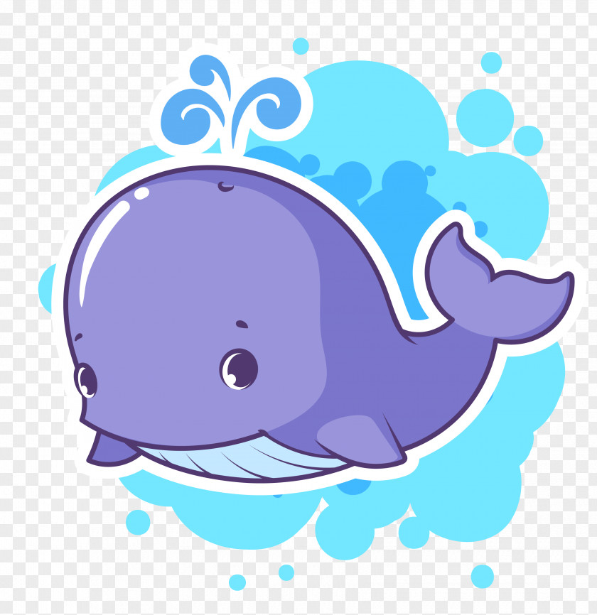 Vector Cartoon Whale Material Dolphin Clip Art PNG