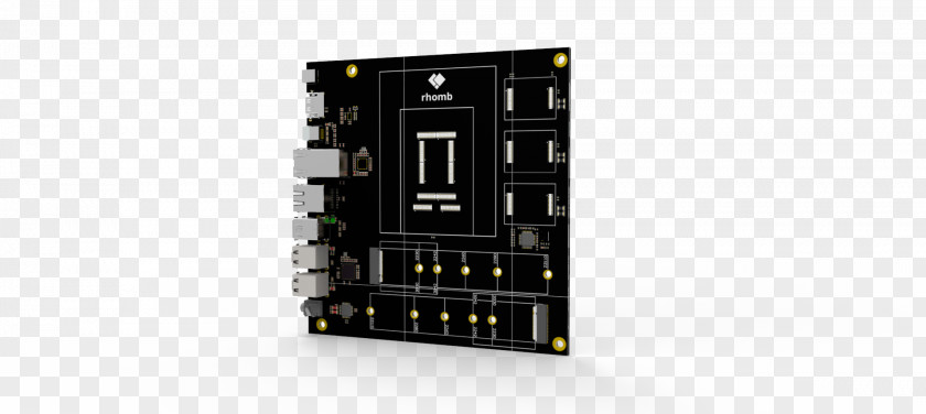 Computer Disk Array Hardware Mini-ITX Printed Circuit Board PNG