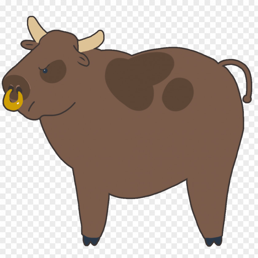 Bull Cattle Tapir Cartoon PNG