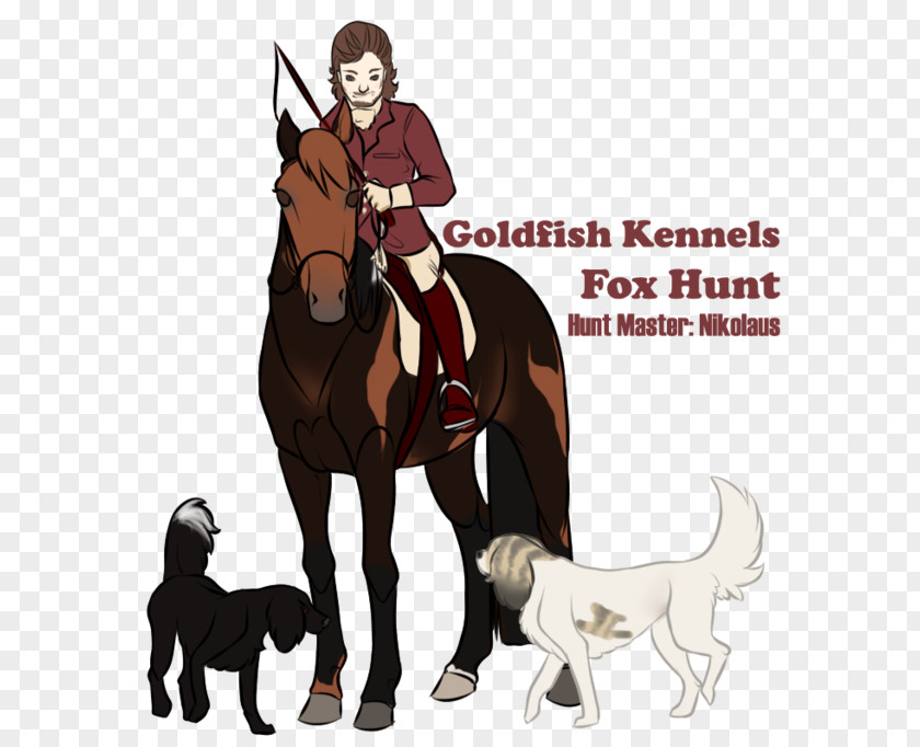 Fox Hunting Dog Horse Pack Animal Cartoon PNG