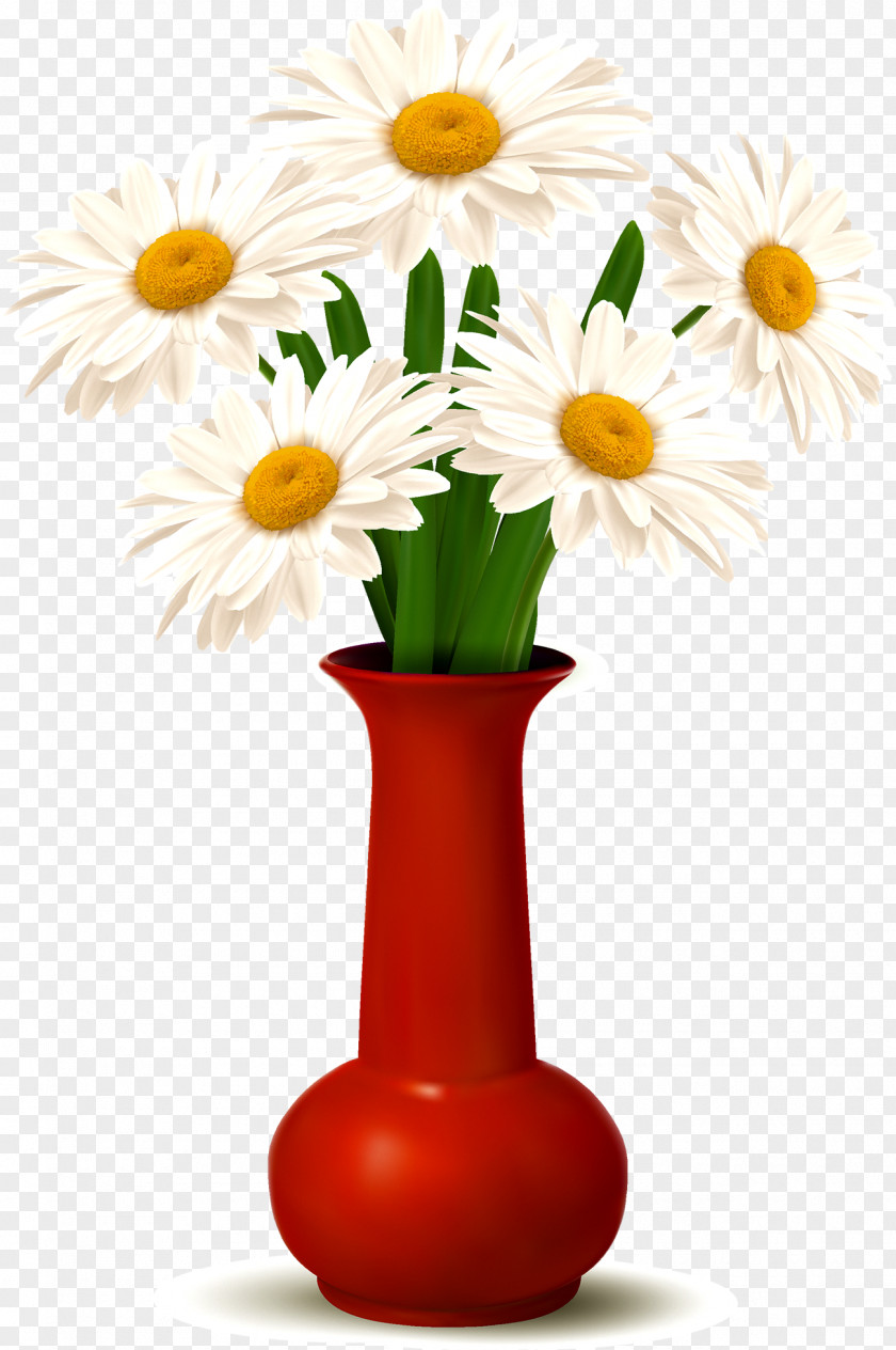 Potted Chrysanthemum Flower Clip Art PNG