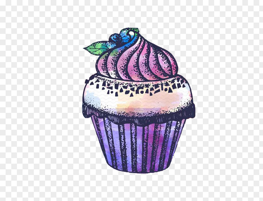 Purple Ink Cake Cupcake Muffin Dessert PNG