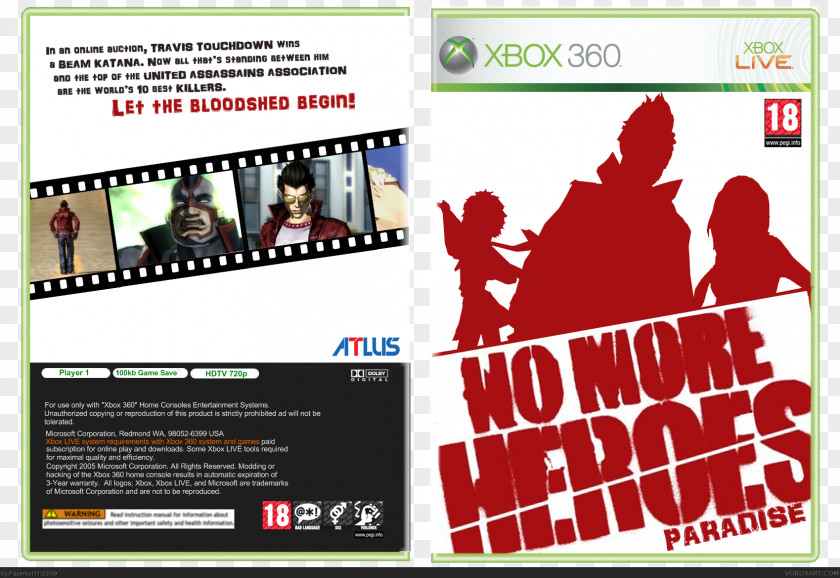 Travis Touchdown No More Heroes 2 Poster Wii Display Advertising PNG