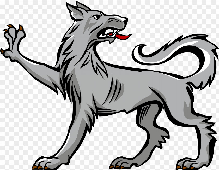A Fox Coat Gray Wolf Wolves In Heraldry Of Arms Crest PNG