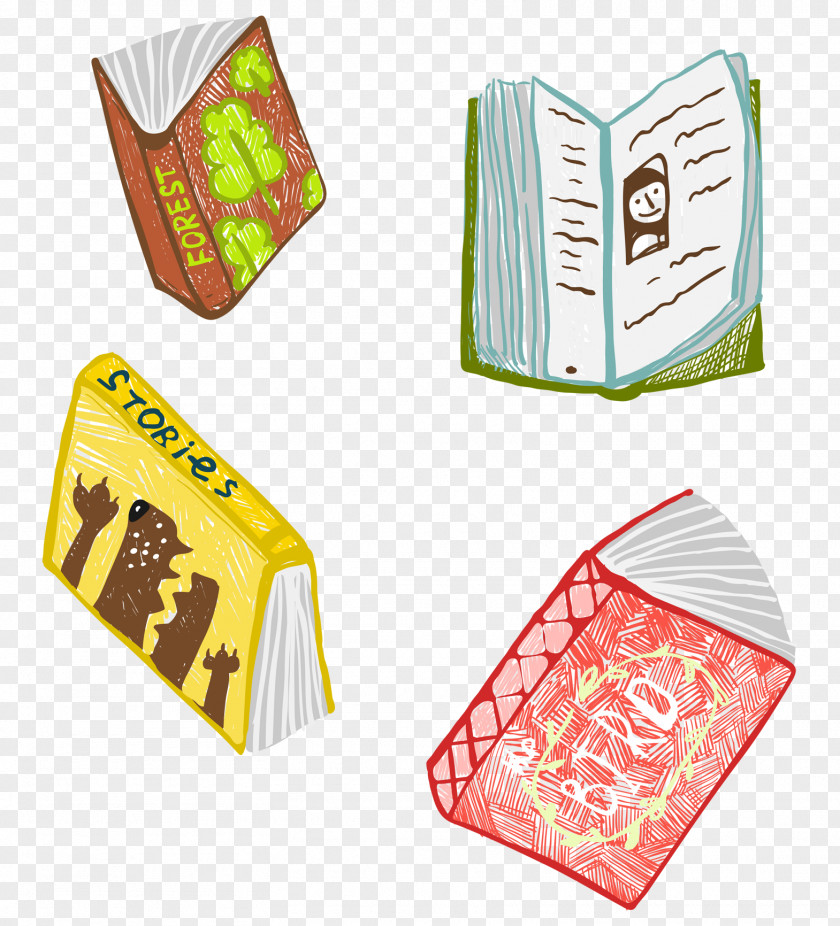 Cartoon Books Reading Drawing Book Illustration PNG