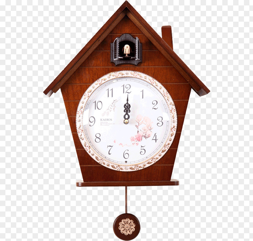 House Wall Clock Cuckoo Pendulum Living Room Alarm PNG