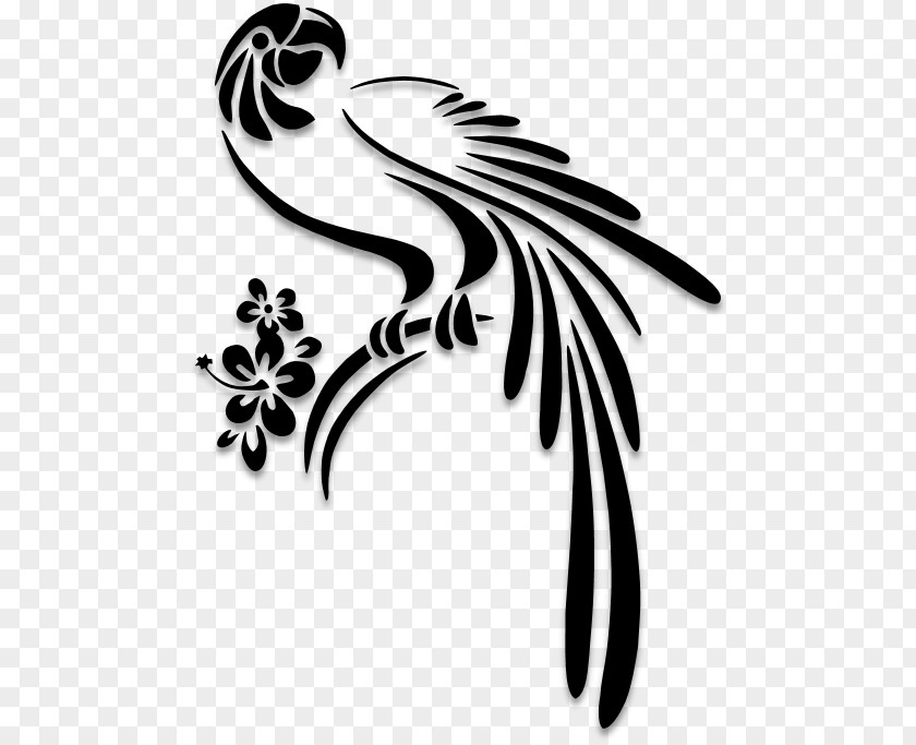 Islamic Graphic Parrot Bird Silhouette Stencil PNG