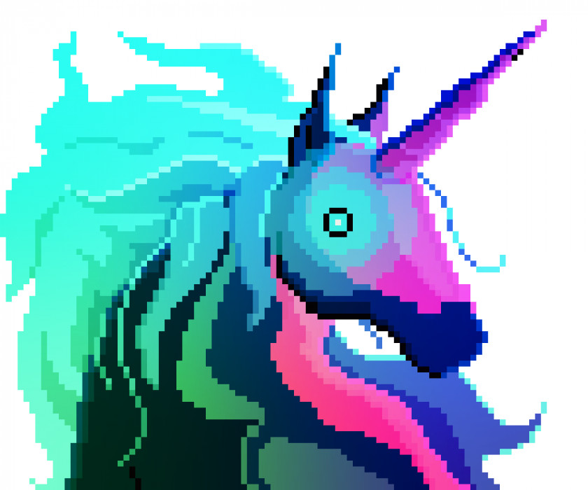 Unicorn Pixel Art PNG