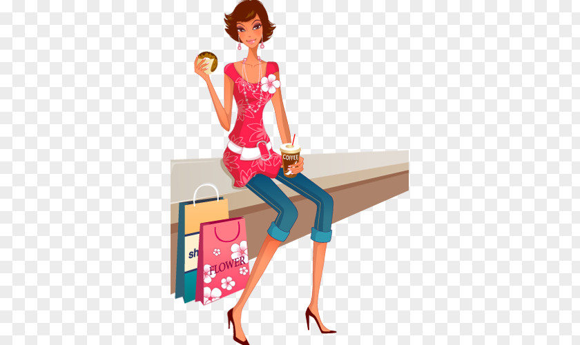 Women Lifestyle Shopping Creative Vector Designer Fashion PNG