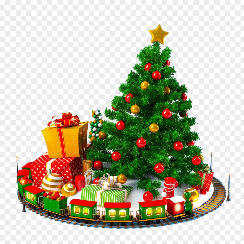 Christmas Pattern Tree Gift New Year Holiday PNG